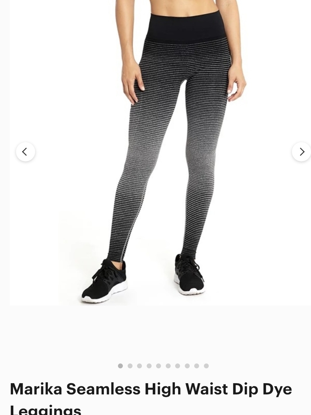NWOT Marika Black to Gray Gradient Seamless High-Waist Leggings